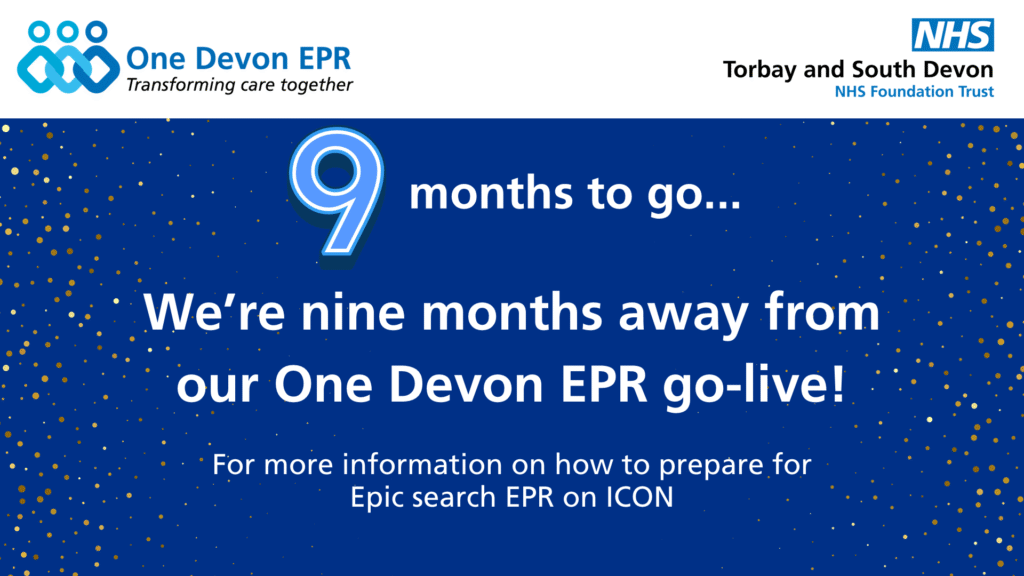 Example of one of our screensavers - 9 months to go EPR screensaver