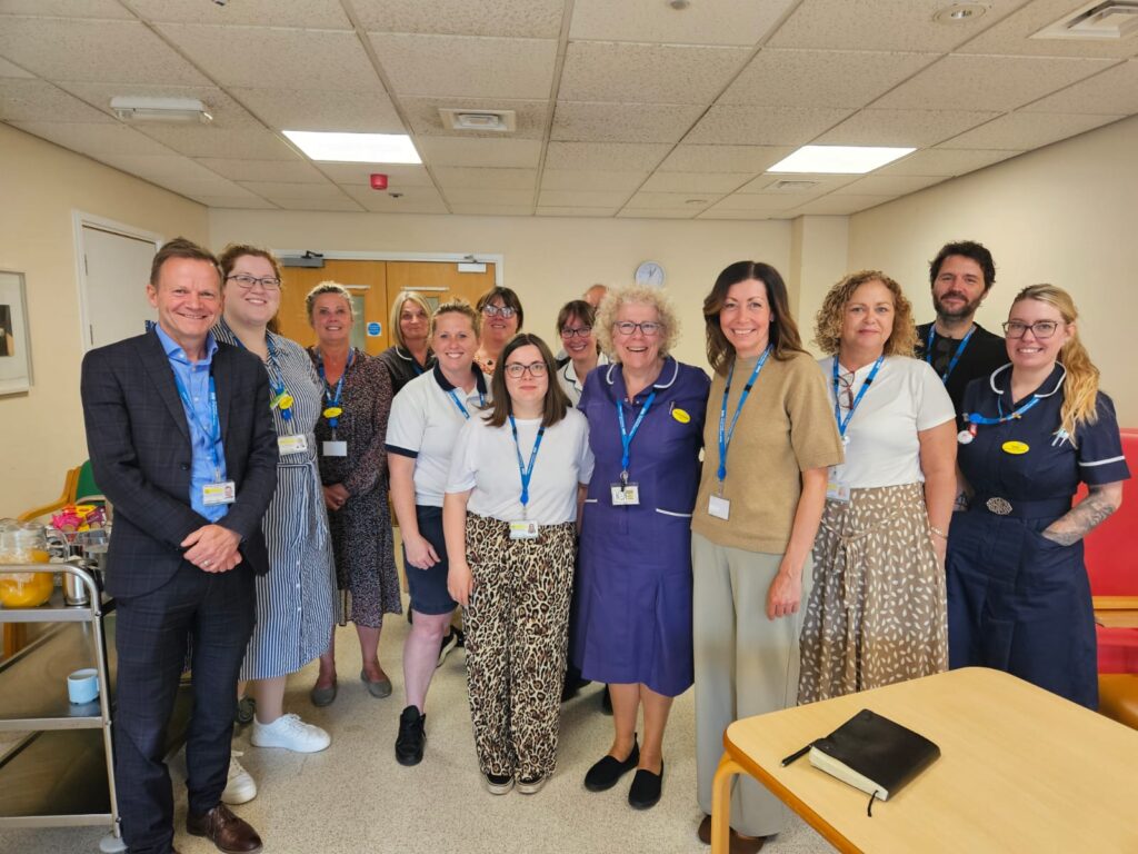 Colleagues at Totnes Community Hospital with Joe Teape, Chief Executive, at one of his 'Meet Joe Sessions'